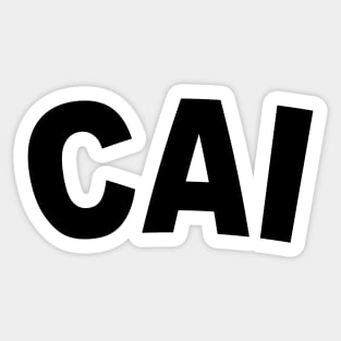 CAI Bold Black Sticker